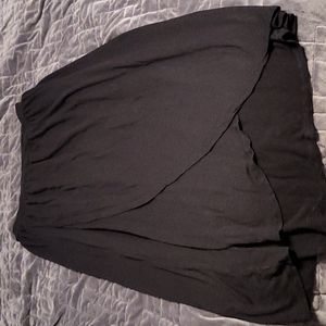 Long faux wrap flowy skirt